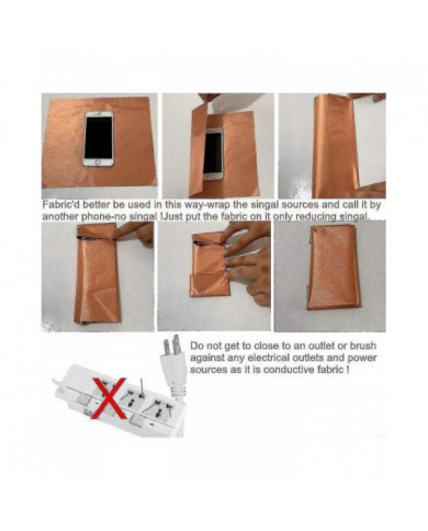 Tissu de cuivre bloquant Rfid / rf, réduire la protection EMF / EMI Tissu conducteur pour les compteurs [...]