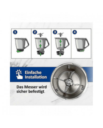 Couteau Pour Thermomix Tm5 Lame Pour Robot Thermomix Vorwerk Tm5, Pièce Détachée Et Accessoire De Rechange