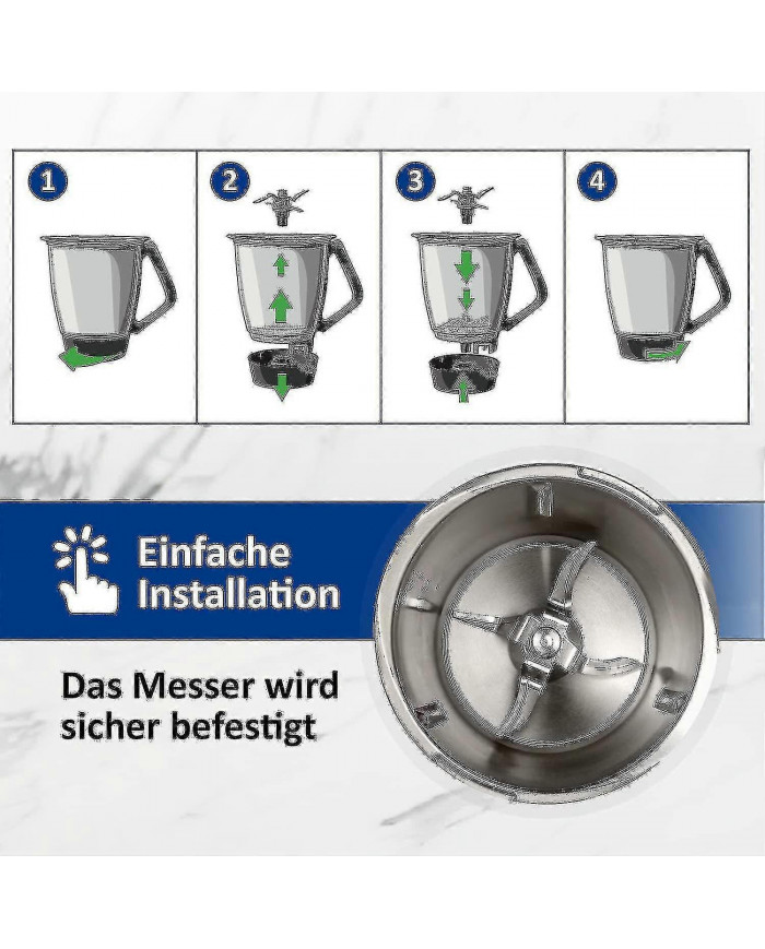 Couteau Pour Thermomix Tm5 Lame Pour Robot Thermomix Vorwerk Tm5, Pièce Détachée Et Accessoire De Rechange