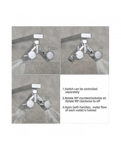 (meilleur) Vanne de dérivation en laiton Vanne d’arrêt de douche 2 voies Y Splitter 1/2 pouce pour tuyau de douche [...]