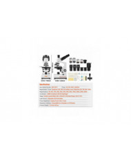 Microscope trinoculaire composé, grossissement 40X-5000X, lames de microscope incluses