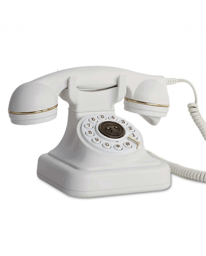 Audio Livre d’Or Téléphone Rétro Rotatif Style Antique Audio Livre d’Or Téléphone Message Voix Enregistreur Vint