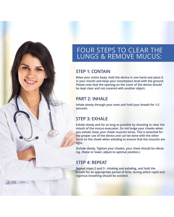 Dispositif d’expansion pulmonaire et de soulagement du mucus - Thérapie Opep de confiance - Aide à ouvrir les [...]