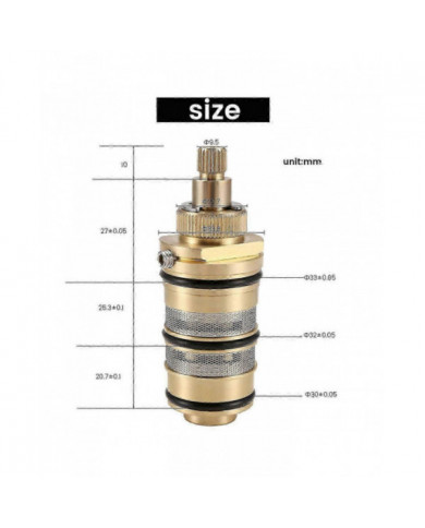 thermostatique de remplacement en laiton, mélangeur de douche, soupape de soupape kit de réparation de barre [...]