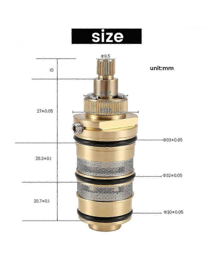 thermostatique de remplacement en laiton, mélangeur de douche, soupape de soupape kit de réparation de barre [...]