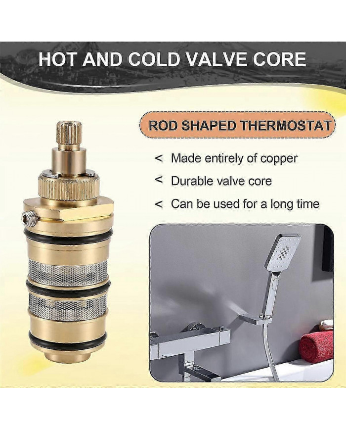 thermostatique de remplacement en laiton, mélangeur de douche, soupape de soupape kit de réparation de barre [...]