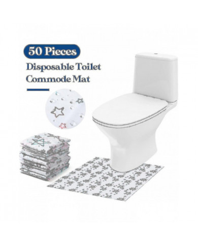 50 Pcs Jetable Toilette Commode Tapis Désodorisant Tapis De Toilette Imperméable Salle De Bain En U En Forme De [...]