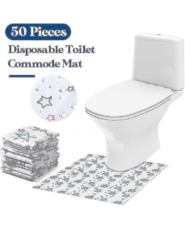 50 Pcs Jetable Toilette Commode Tapis Désodorisant Tapis De Toilette Imperméable Salle De Bain En U En Forme De [...]