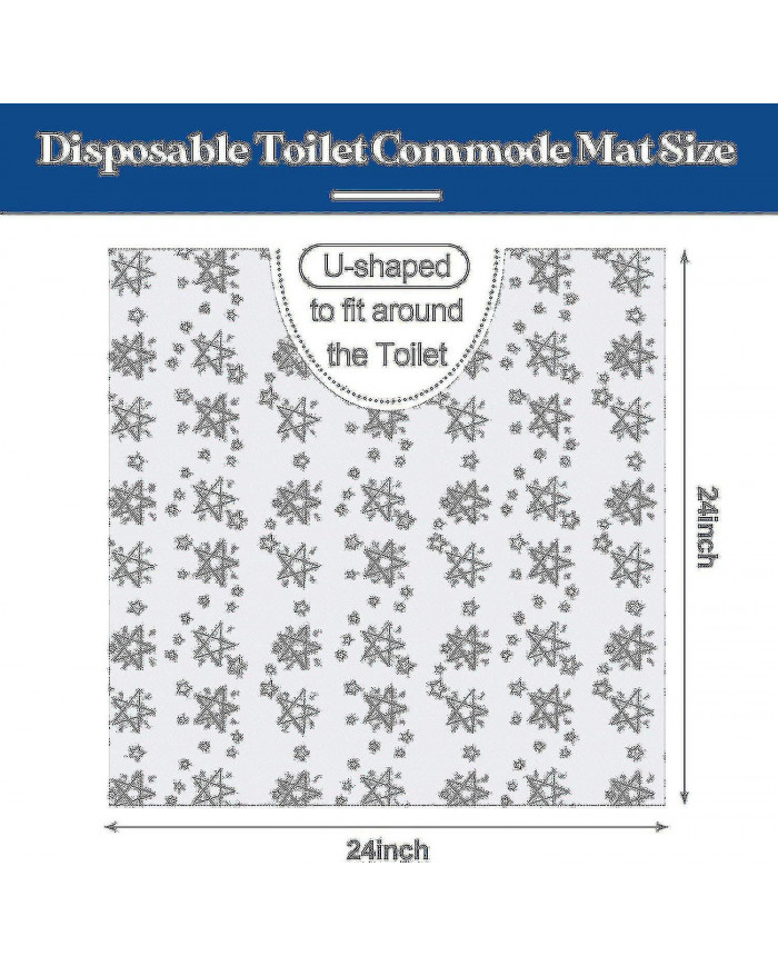 50 Pcs Jetable Toilette Commode Tapis Désodorisant Tapis De Toilette Imperméable Salle De Bain En U En Forme De [...]