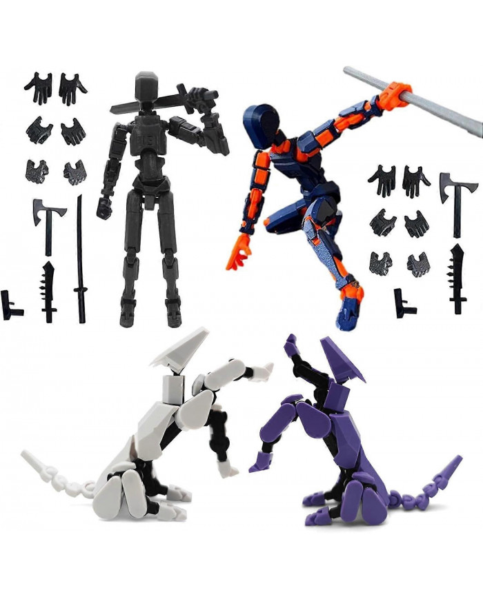 Figurine articulée T13, figurine articulée robot, figurine articulée T13 imprimée en 3D mobile multi-articulée, [...]