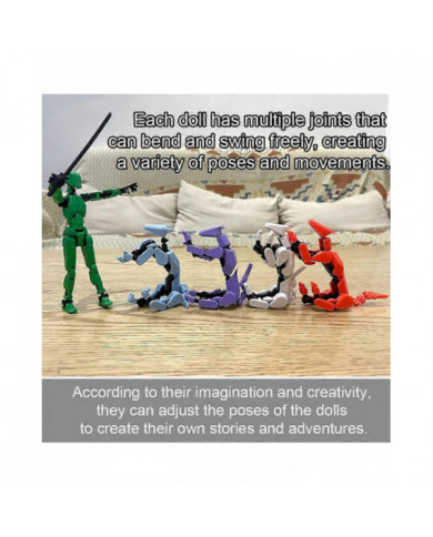 Figurine articulée T13, figurine articulée robot, figurine articulée T13 imprimée en 3D mobile multi-articulée, [...]