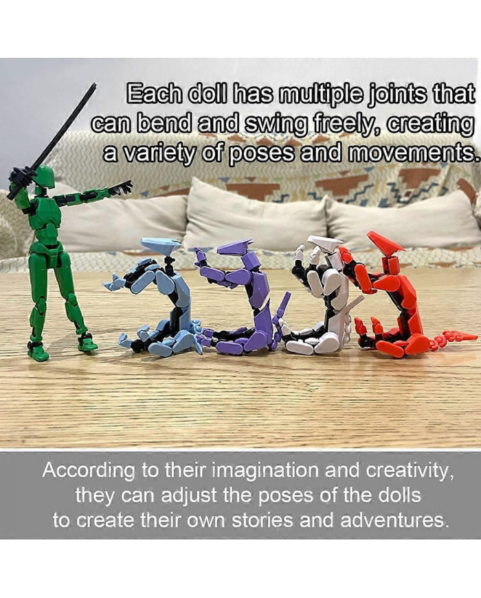 Figurine articulée T13, figurine articulée robot, figurine articulée T13 imprimée en 3D mobile multi-articulée, [...]