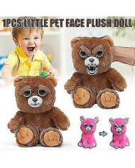 Animaux de compagnie fougueux visage changeant Peluche Poupée Jouet amusant Animal en peluche cadeau pour enfant [...]