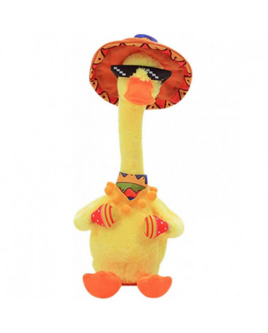 Dancing Singing Duck Peluche Jouet Interactif Enregistrement Éclairage Peluche Jouets Avec 120 Chansons