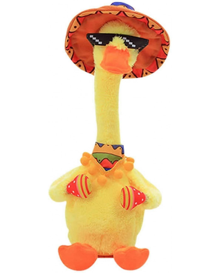 Dancing Singing Duck Peluche Jouet Interactif Enregistrement Éclairage Peluche Jouets Avec 120 Chansons