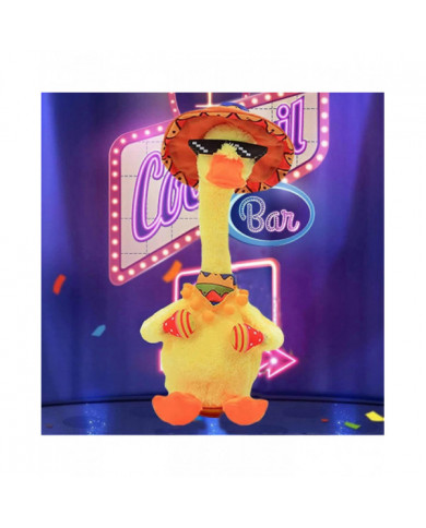 Dancing Singing Duck Peluche Jouet Interactif Enregistrement Éclairage Peluche Jouets Avec 120 Chansons