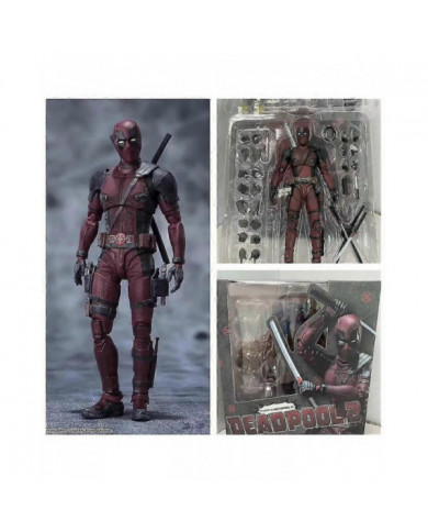 Jouet Home Decor Deadpool 2 Deadpool Marvel 6" SHF Action Figure Modèle Ornements de bureau Cadeaux