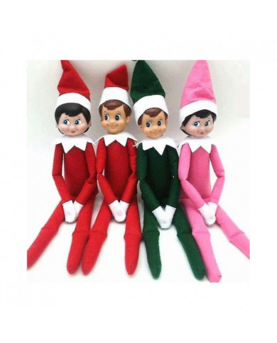 La poupée elfe décoration de Noël enfants cadeau Suprise peluche jouet vacances reideer elfes rose rouge Colours_ai