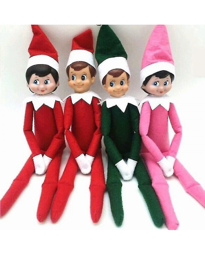 La poupée elfe décoration de Noël enfants cadeau Suprise peluche jouet vacances reideer elfes rose rouge Colours_ai