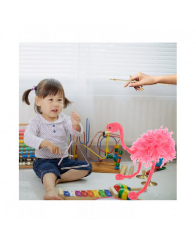 Flamingo Marionette Puppet Plush Animals Marionette Puppet Interactive Puppet