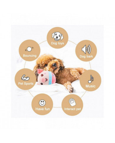 Jouet en peluche mobile actif pour animaux de compagnie, jouets électroniques interactifs pour chiens [...]