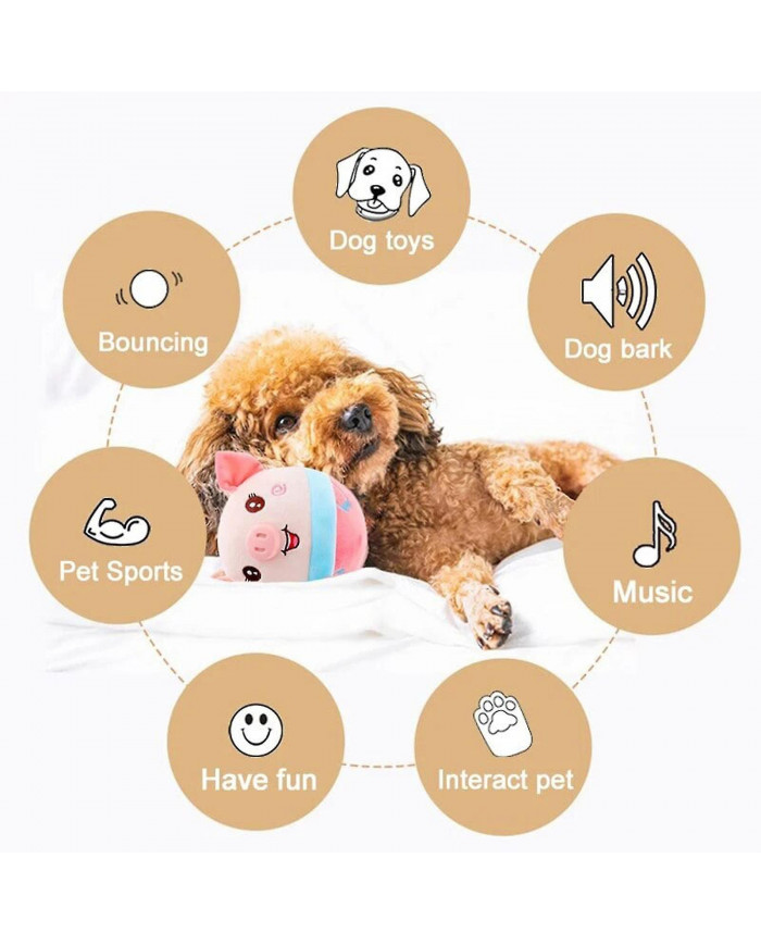 Jouet en peluche mobile actif pour animaux de compagnie, jouets électroniques interactifs pour chiens [...]