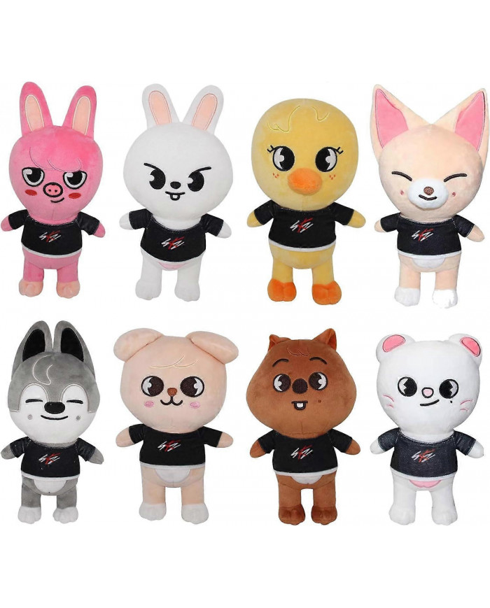 8 PCS Skzoo Peluches Stray Kids Peluche Jouets Set 8 pouces Mignon Peluche Animaux Jouet Stray Kids Idées pour les [...]