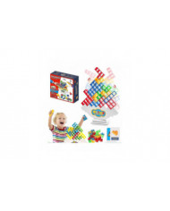 64pcs Tetra Tower Balance Stacking Blocks Game, Jeux de société pour 2 joueurs + Jeux de famille