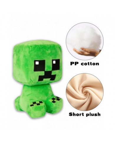 Crafter Creeper Plush Animal Doll, Soft Hug Pillow Toys, Green, for Video Game Fans