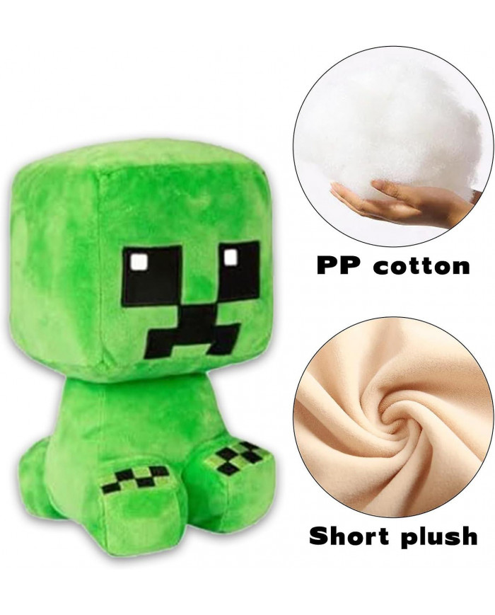 Crafter Creeper Plush Animal Doll, Soft Hug Pillow Toys, Green, for Video Game Fans