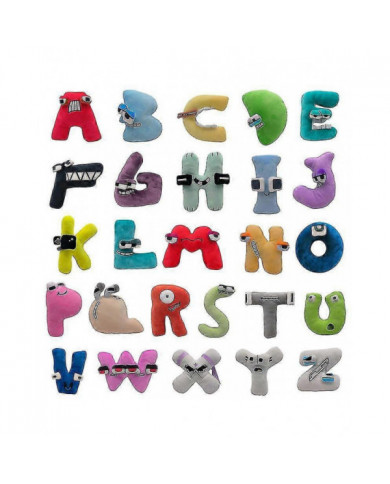 Alphabet Lore peluche jouet, animaux en peluche préscolaires et jouets, poupées en peluche pour enfants et adultes A