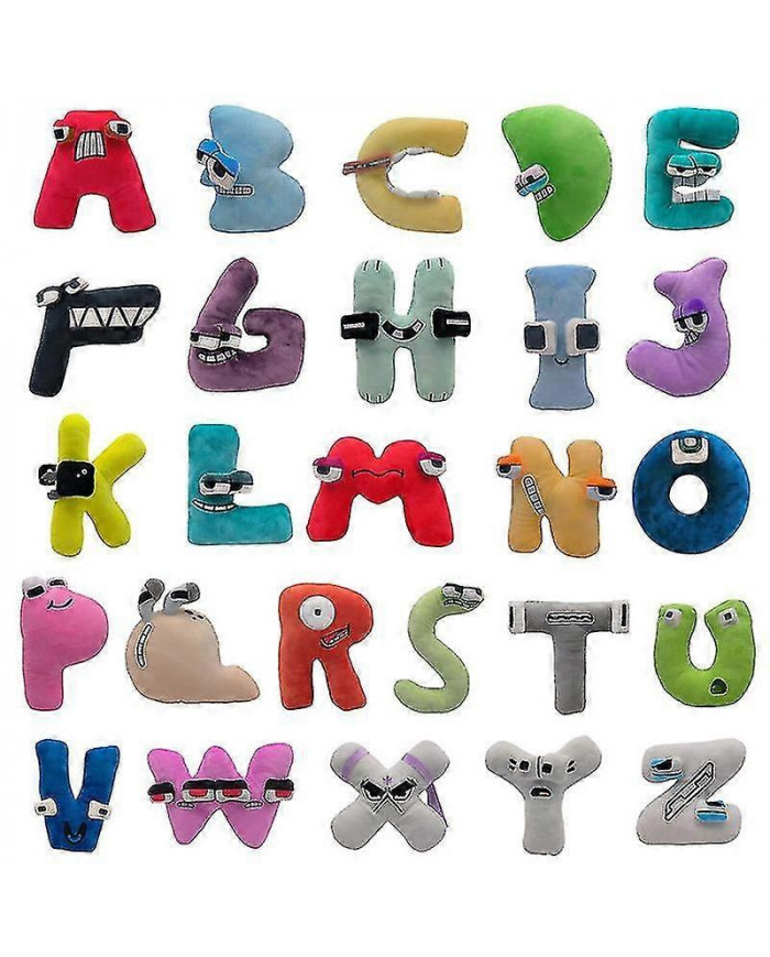 Alphabet Lore peluche jouet, animaux en peluche préscolaires et jouets, poupées en peluche pour enfants et adultes A