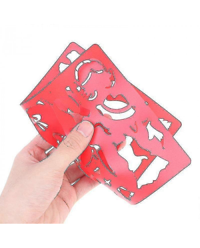 20pcs Kids Diy Drawing Stencils Hollow Board Set Kids Plastic Painting Template
