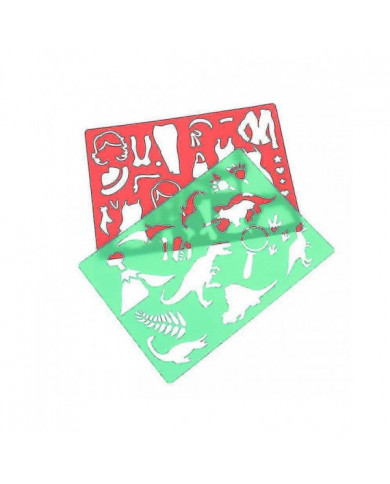 20pcs Kids Diy Drawing Stencils Hollow Board Set Kids Plastic Painting Template