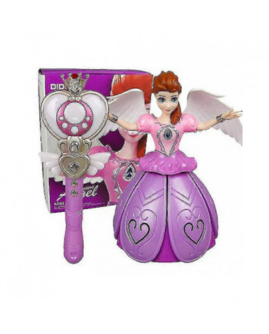 Frozen Princess Electric Dancing Toy Elsa Anna Poupée avec ailes Poupée mobile Projection Rotative Light Music [...]