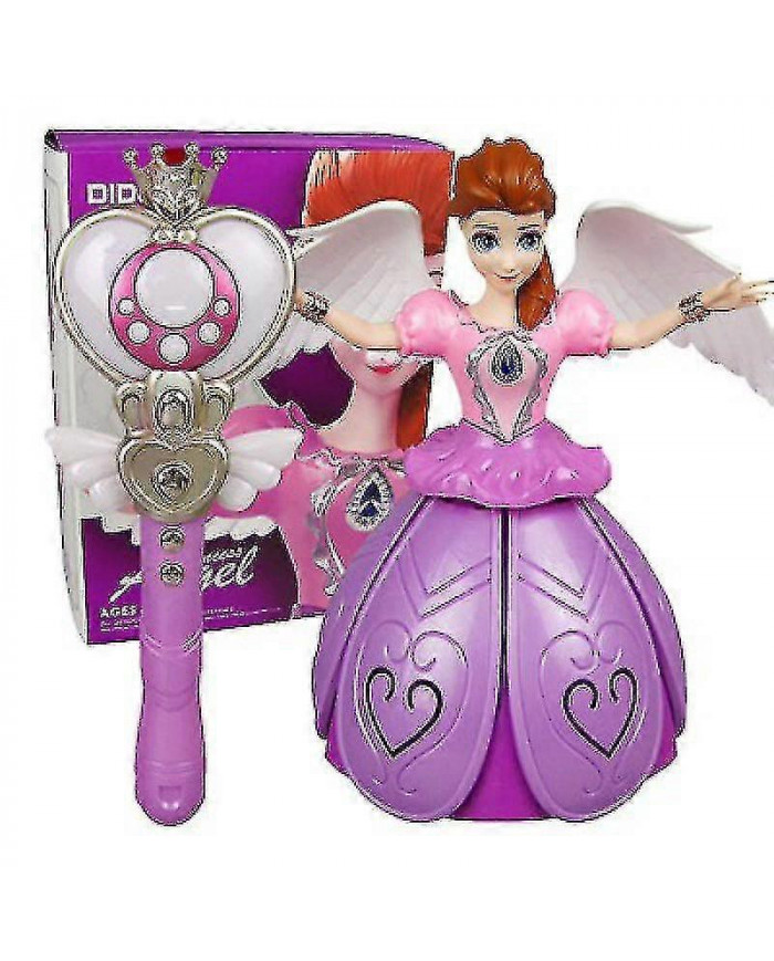 Frozen Princess Electric Dancing Toy Elsa Anna Poupée avec ailes Poupée mobile Projection Rotative Light Music [...]