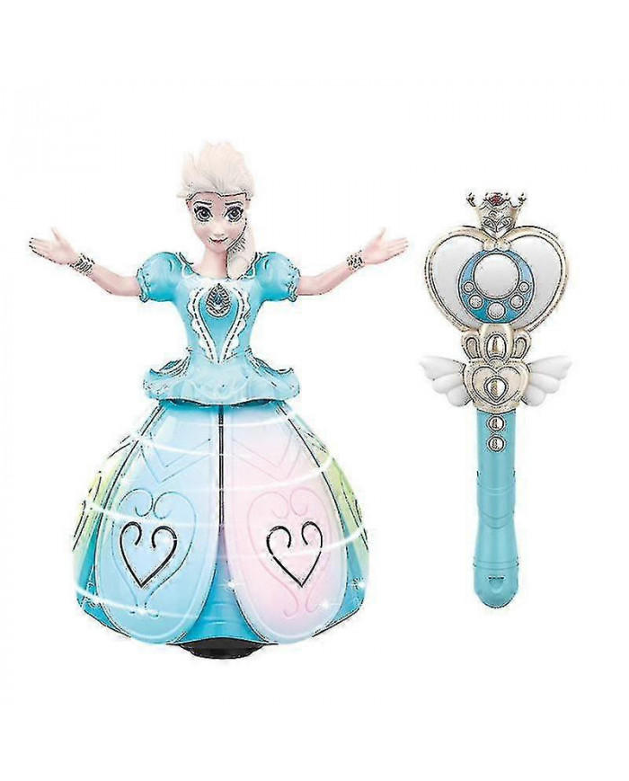 Frozen Princess Electric Dancing Toy Elsa Anna Poupée avec ailes Poupée mobile Projection Rotative Light Music [...]