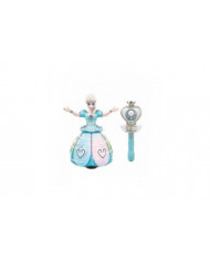 Frozen Princess Electric Dancing Toy Elsa Anna Poupée avec ailes Poupée mobile Projection Rotative Light Music [...]