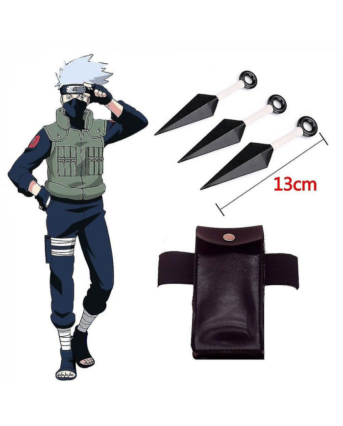 Noël Halloween Kakashi Cosplay Accessoires Naruto Gants Kunai Masque Ninja Sac Uchiha Mitaines Anime Action Figure [...]