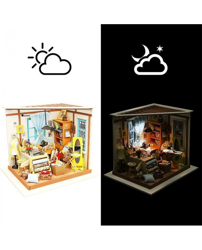 Rolife Maison de poupée Bricolage Lisa Tailor Shop Avec Meubles Enfants Adultes Grils Maison De Poupée Miniature [...]