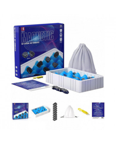 Jeu magnétique de table, jeu de plateau d’échecs avec magnétique, jeu d’échecs, jeu de société en pierre [...]