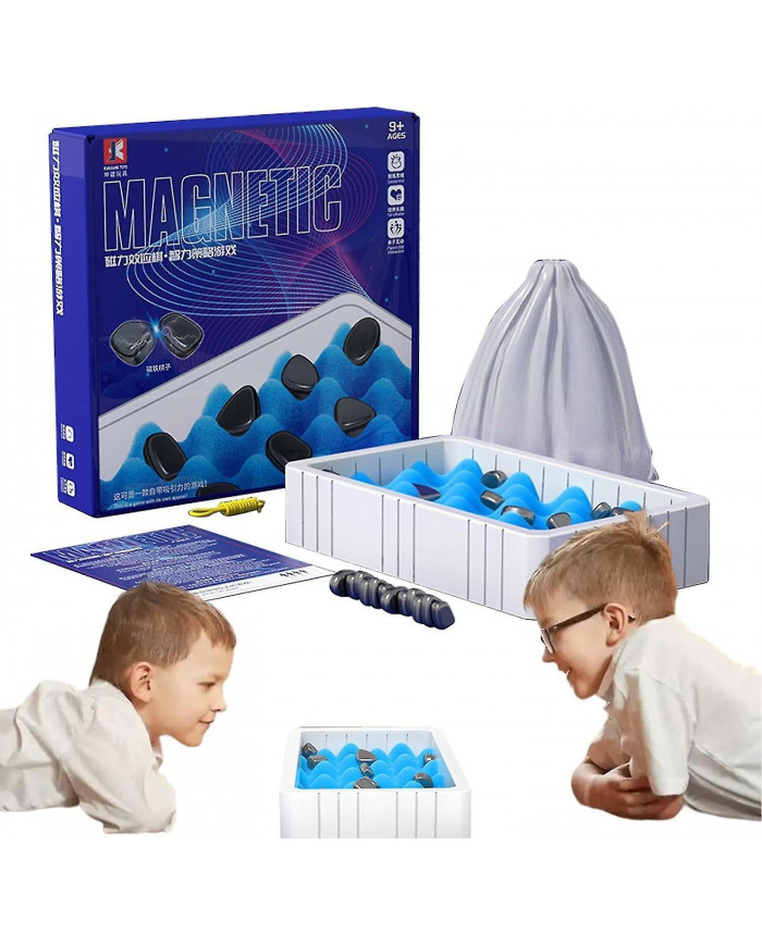 Jeu magnétique de table, jeu de plateau d’échecs avec magnétique, jeu d’échecs, jeu de société en pierre [...]