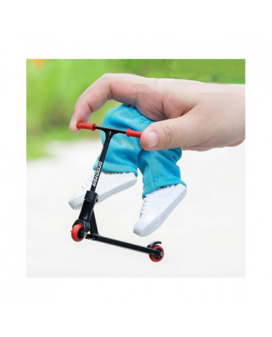 Alloy Finger Scooter Toy - Mini planche à roulettes avec pantalon, chaussures et outils - Finger Toy Skateboards [...]