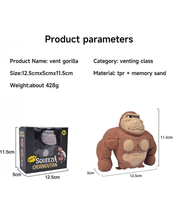 Jouets de singe extensible, Splat Monkey Stress Relief Toy, Squeeze Monkey Splat jouets, Stress Relief Fidge