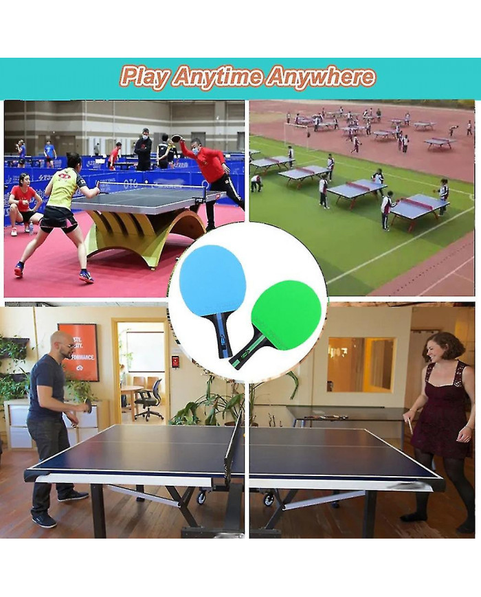Raquette de ping-pong de tennis de table avec sac de transport pour débutants garçons filles