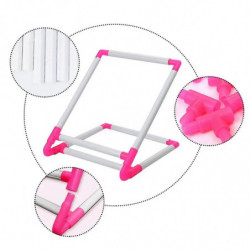 Rectangle Plastic Clip Embroidery Frame Hoop Stand Holder Easy Operation Supplies - 30X25X20cm