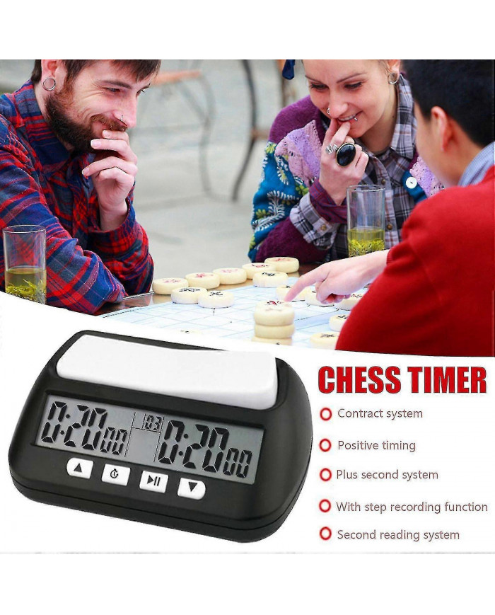 Horloge d’échecs numérique de base et minuterie de jeu, horloge montre numérique minuterie-fcy
