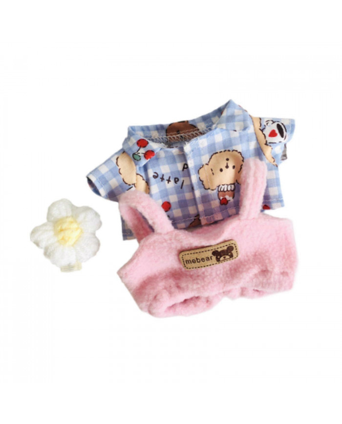 Poupée en peluche Vêtements Photo Props Habillage Costumes de bricolage Animaux en peluche Vêtements tee blanc