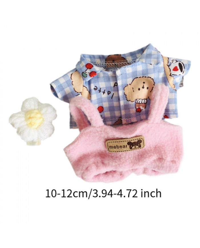 Poupée en peluche Vêtements Photo Props Habillage Costumes de bricolage Animaux en peluche Vêtements tee blanc