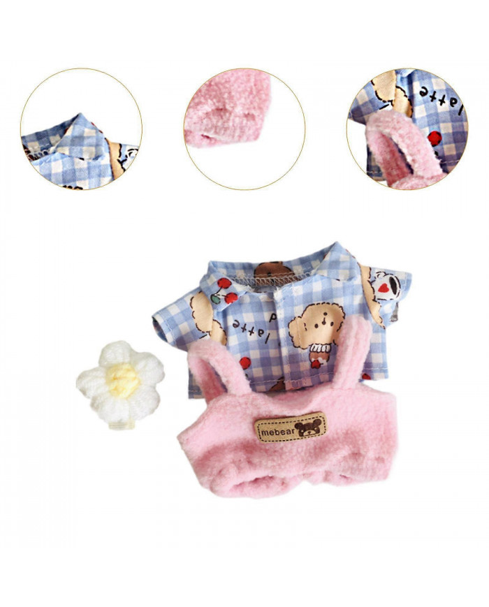 Poupée en peluche Vêtements Photo Props Habillage Costumes de bricolage Animaux en peluche Vêtements tee blanc